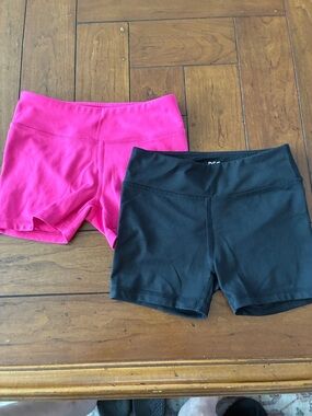 DSG Girls' Active Shorts - Hot Pink and Black